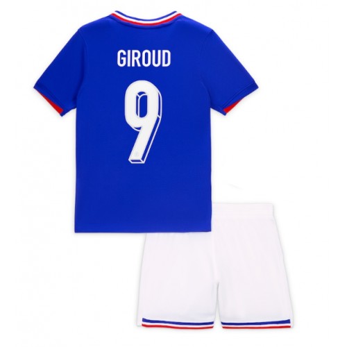 Fotballdrakt Barn Frankrike Olivier Giroud #9 Hjemmedraktsett EM 2024 Kortermet (+ Korte bukser)